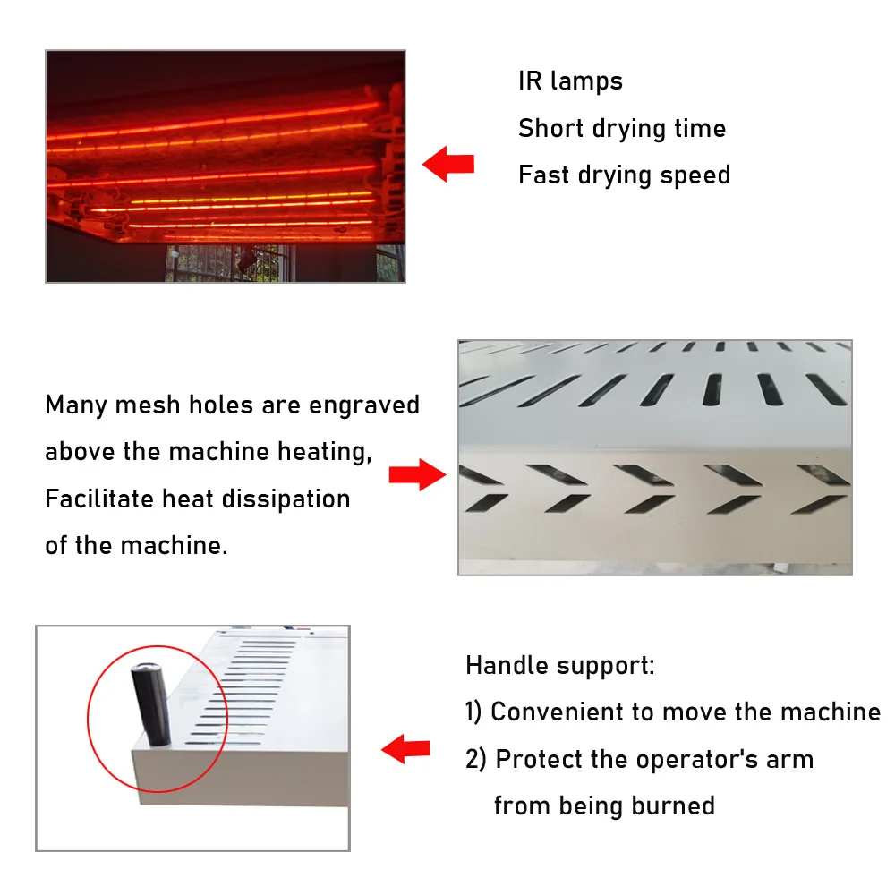 Flash Dryer Screen Print - 1600W Temperature Smart Control Silkscreen Flash